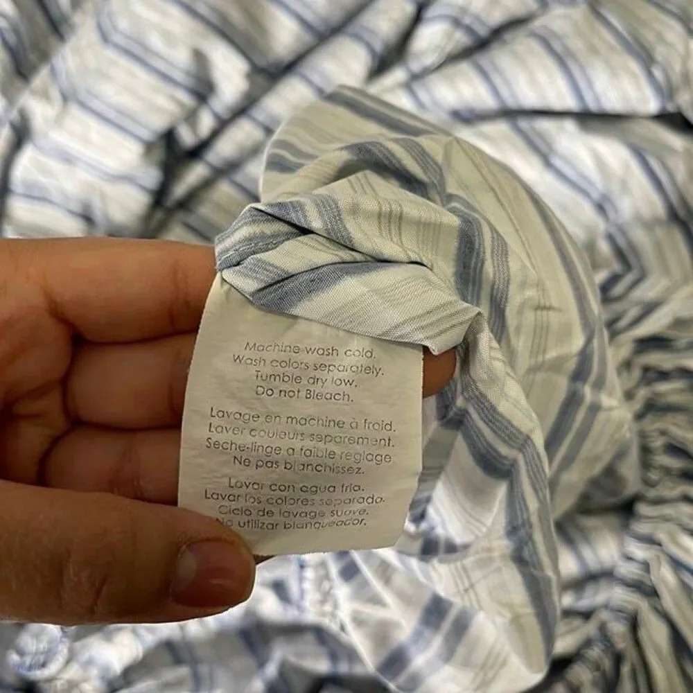 Jill Morgan 100% Microfiber Striped Fitted Sheet for Mattress - Queen